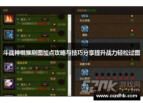斗战神棍猴刷图加点攻略与技巧分享提升战力轻松过图